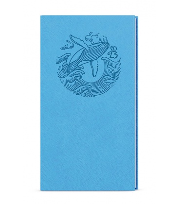 Weekly Pocket Diary -Jakub - Vivella s ražbou - light blue - Velryba 2023