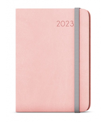 Weekly Diary A5 with notes - Zoro - flexi - pink, grey 2023
