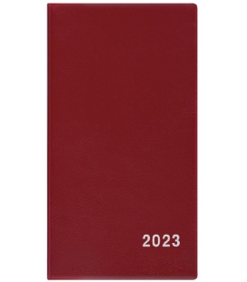 Monthly Pocket Diary - Františka - PVC - burgundy 2023