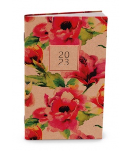 Monthly Pocket Diary - Marika - kraft - Květy 2023