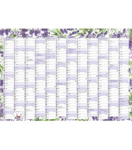 Wall calendar Yearly planing map (600x420 mm) - Levandule 2023