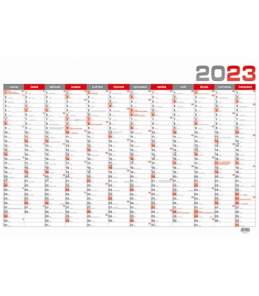 Wandkalender Jahreskalender B1 - červený 2023