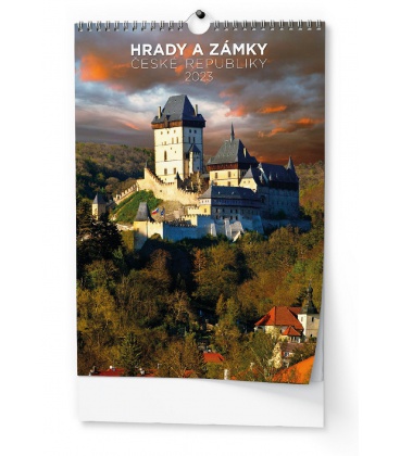 Nástěnný kalendář Hrady a zámky České republiky - A3 2023