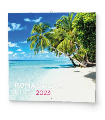 Wall calendar note Romantická místa 2023