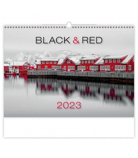 Wall calendar Black Red 2023