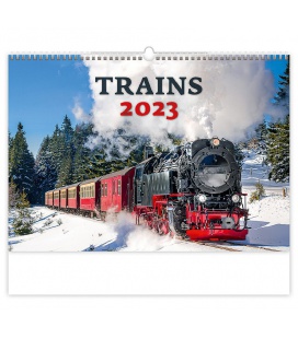 Wall calendar Trains 2023