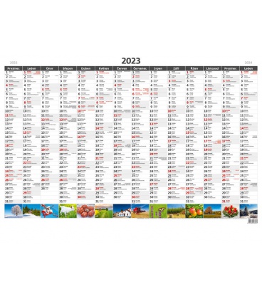 Wall calendar Plánovací roční mapa A1 obrázková 2023