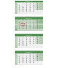 Wall calendar Green 4 monthly - folded  / Čtyřměsíční GREEN/Štvormesačný GREEN 2023