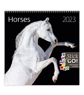 Wall calendar note Horses 2023