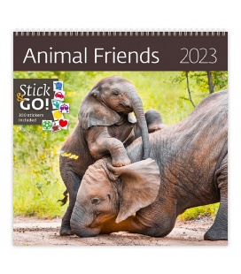 Wall calendar note Animal Friends 2023