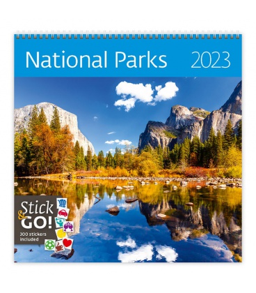 Wandkalender für Notizen National Parks 2023