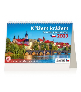 Table calendar Křížem krážem Českou republikou 2023