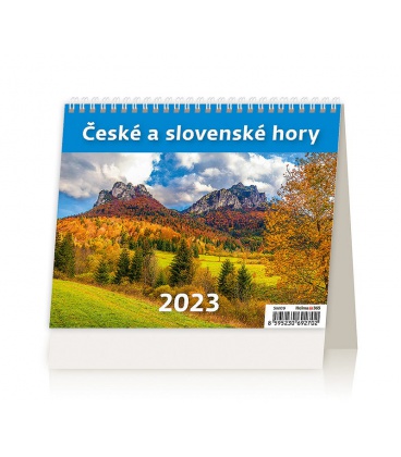 Table calendar MiniMax České a slovenské hory 2023