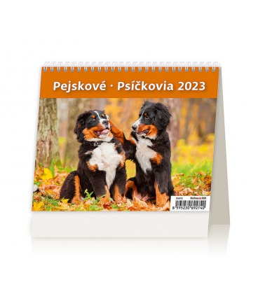 Stolní kalendář MiniMax Pejskové/Psíčkovia 2023