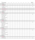 Pocket diary monthly PVC - Torino burgundy 2023
