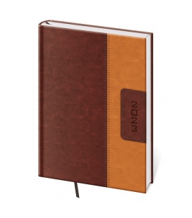 Daily Diary A5 Classic - brown, brown 2023