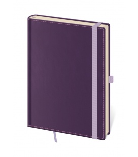 Notepad - Zápisník Double Violet - lined M purple 2023