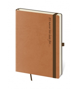 Notepad - Zápisník Flexies Brown - lined L brown 2023