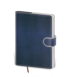Notepad - Zápisník Flip A5 unlined - blue, white 2023