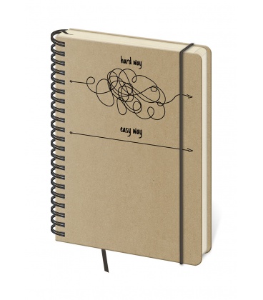 Notepad - Zápisník TWIN - dotted L beige 2023