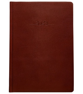 Weekly Diary B5 leather Carus brown 2023