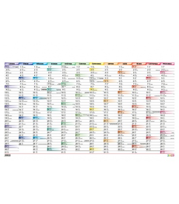 Wall calendar Mapový plakát barevný 2023