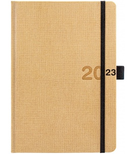 Weekly Diary A5 slovak Canvas beige, black 2023