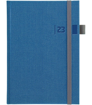 Wochentagebuch - Terminplaner A5 slowakisch Tweed blau, grau 2023
