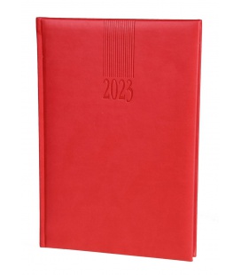 Weekly Diary B5 Vivella red 2023
