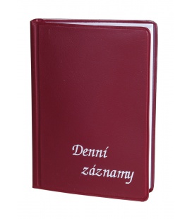 Diary - Daily Notes A6 UNI PVC bordó 2023