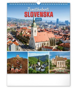 Wall calendar Pamätihodnosti Slovenska SK 2023