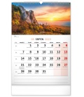 Wall calendar s extra velkým kalendáriem a obrázky 2023