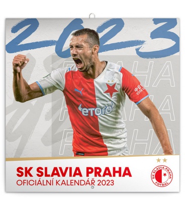 Wall calendar poznámkový SK Slavia Praha, titulní strana je ilustrativní 2023