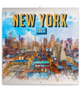 Wall calendar poznámkový New York 2023