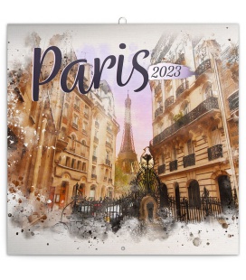 Wall calendar poznámkový Paříž 2023
