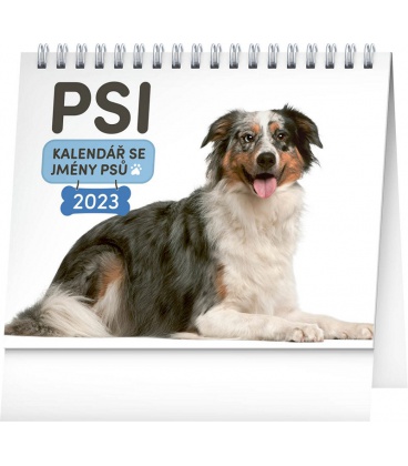 Tischkalender Psi – se jmény psů 2023