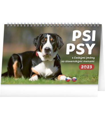 Stolní kalendář Psi – Psy CZ/SK 2023