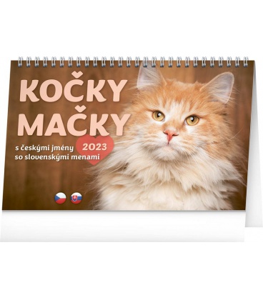 Table calendar Kočky – Mačky CZ/SK 2023