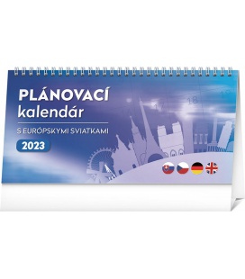 Table calendar Plánovací s európskymi sviatkami 2023