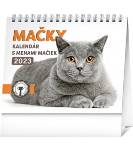 Table calendar Mačky – s menami mačiek 2023
