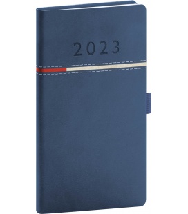 Weekly pocket diary Tomy blue, red 2023