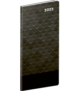 Monthly Pocket Diary planning Black metal 2023