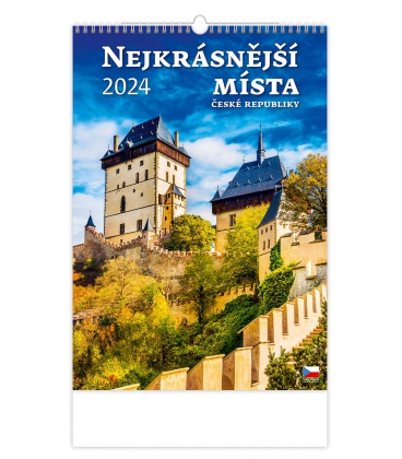 Nástěnný kalendář Nejkrásnější místa ČR 2024