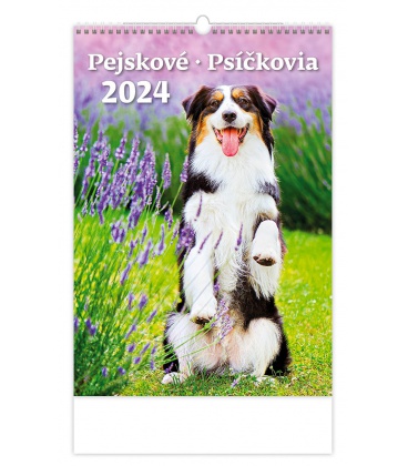 Wall calendar Pejskové/Psíčkovia 2024