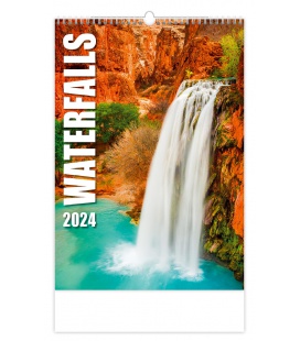 Nástěnný kalendář Waterfalls 2024