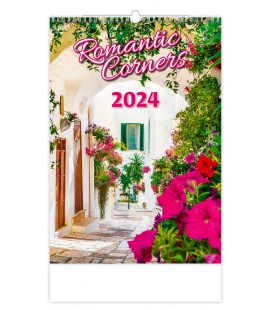 Nástěnný kalendář Romantic Corners 2024