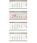 Wall calendar Grey 4 monthly - folded  / Čtyřměsíční skládaný šedý 2024