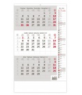 Nástěnný kalendář Tříměsíční šedý s poznámkami 2024
