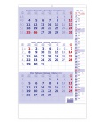 Wall calendar  Blue 3 monthly with notes / Tříměsíční modrý s poznámkami 2024