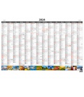 Wall calendar Yearly planing map A1 with pictures 2024